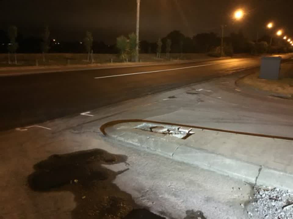 The photograph attached to this roading/streets report