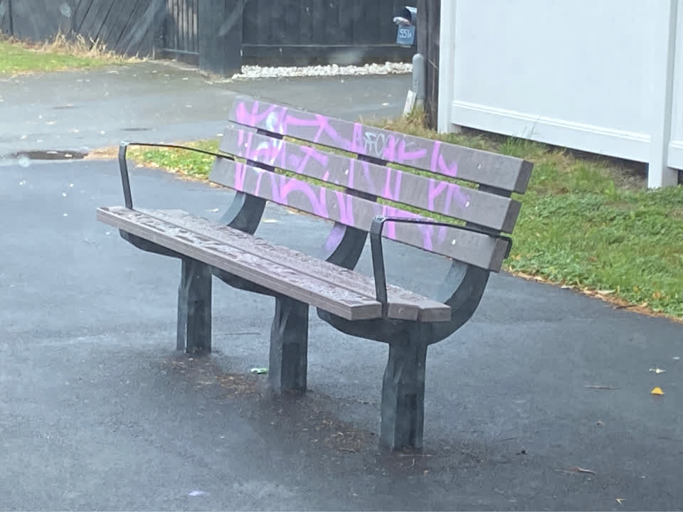 The photograph attached to this graffiti report
