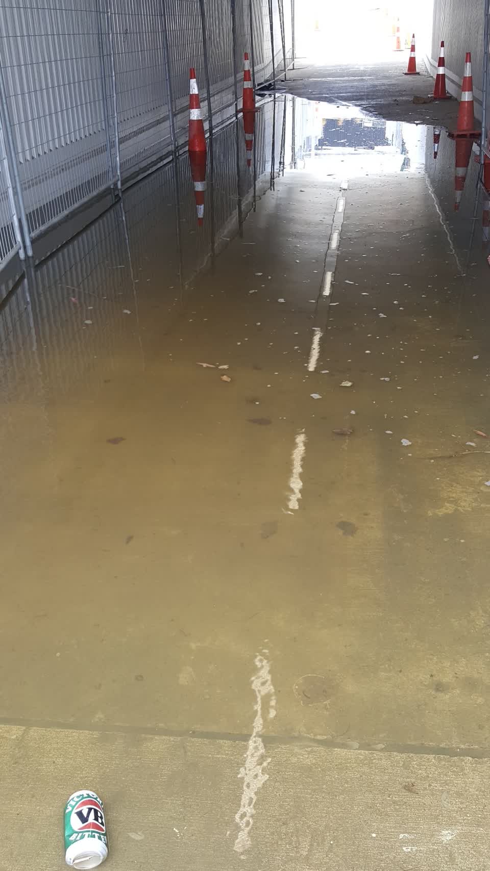 The photograph attached to this flooding report