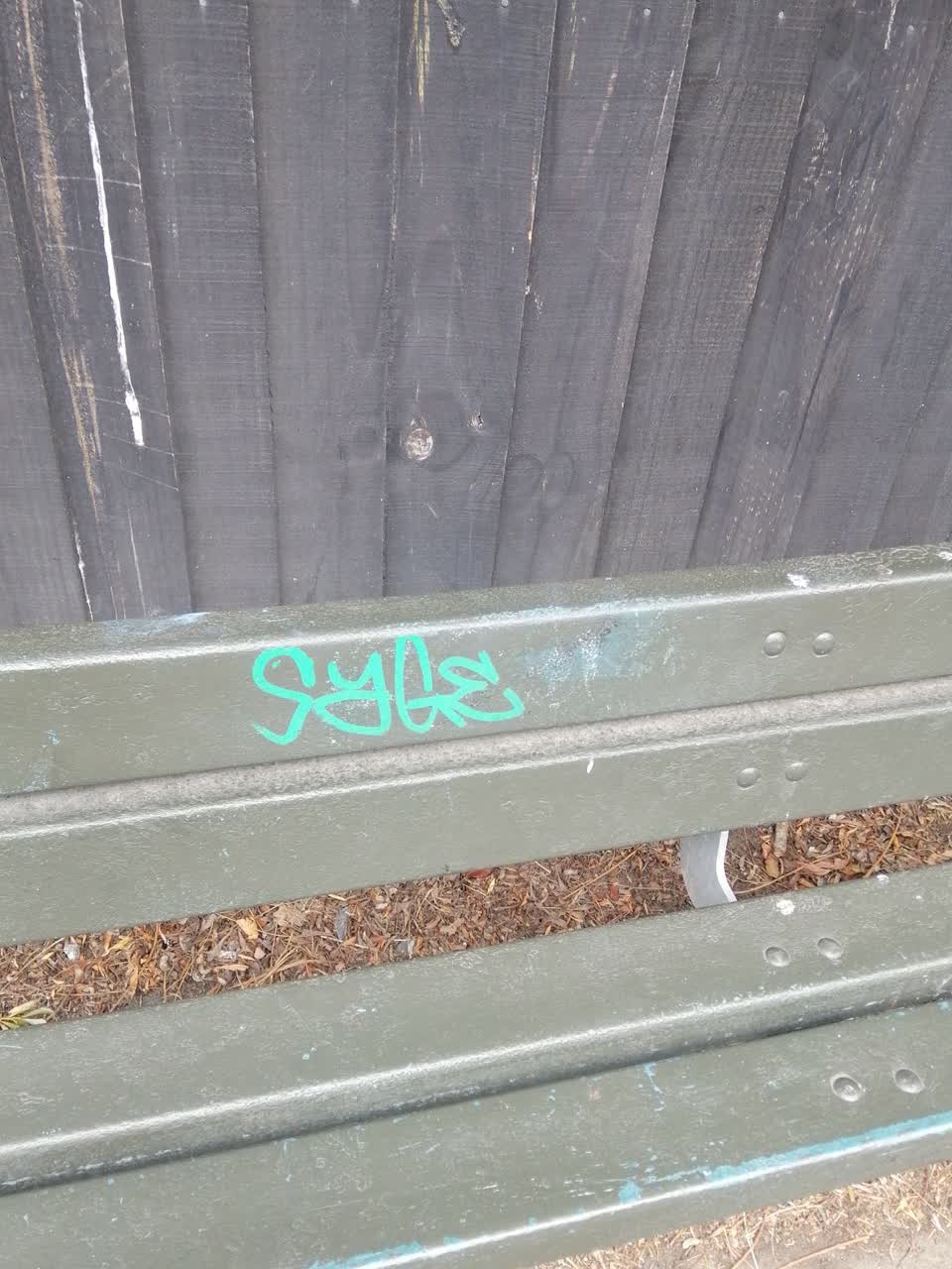 The photograph attached to this graffiti report