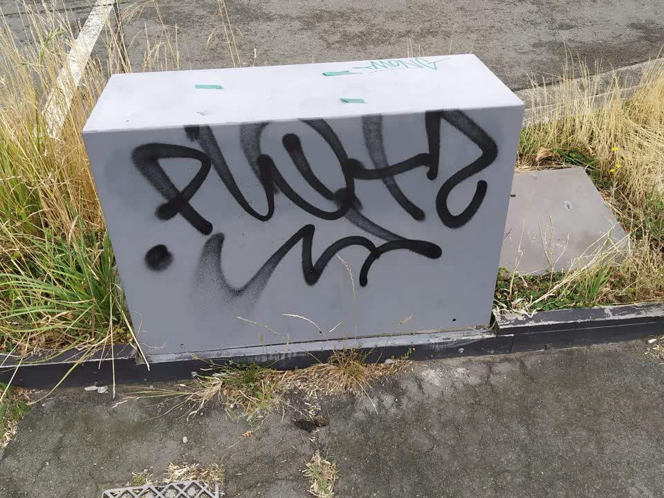 The photograph attached to this graffiti report