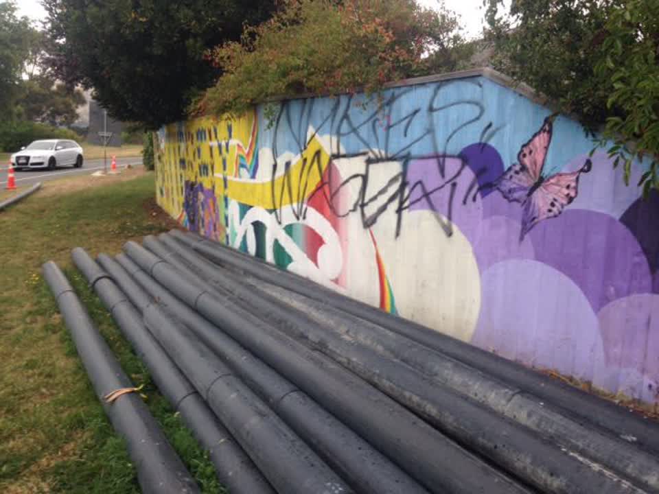 The photograph attached to this graffiti report