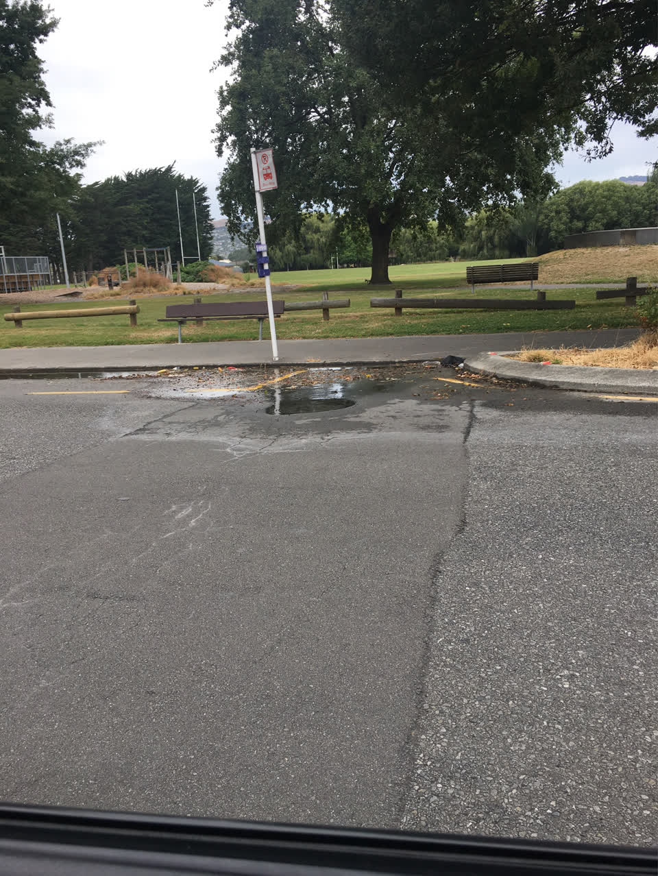 The photograph attached to this flooding report
