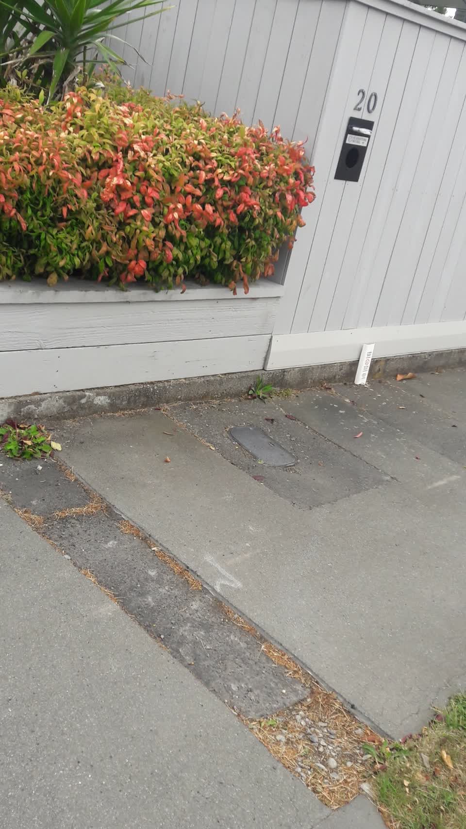 The photograph attached to this roading/streets report
