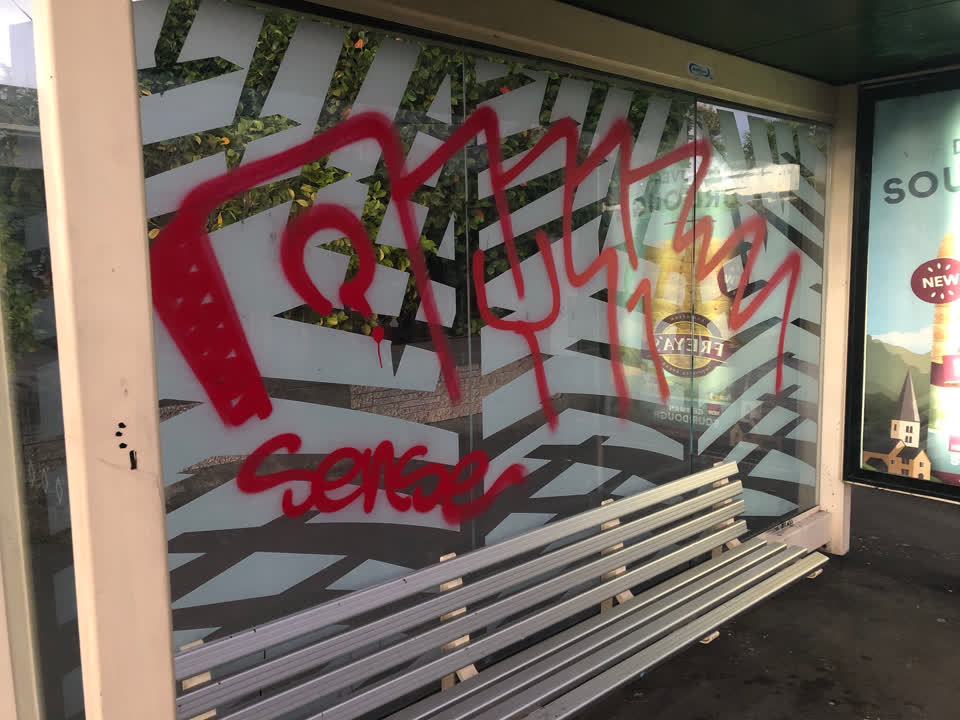 The photograph attached to this graffiti report