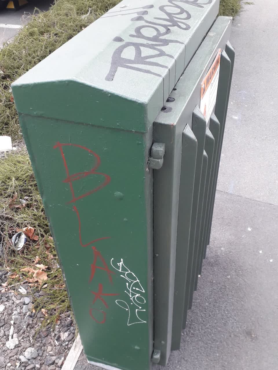The photograph attached to this graffiti report