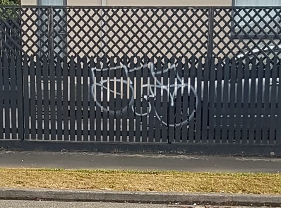 The photograph attached to this graffiti report