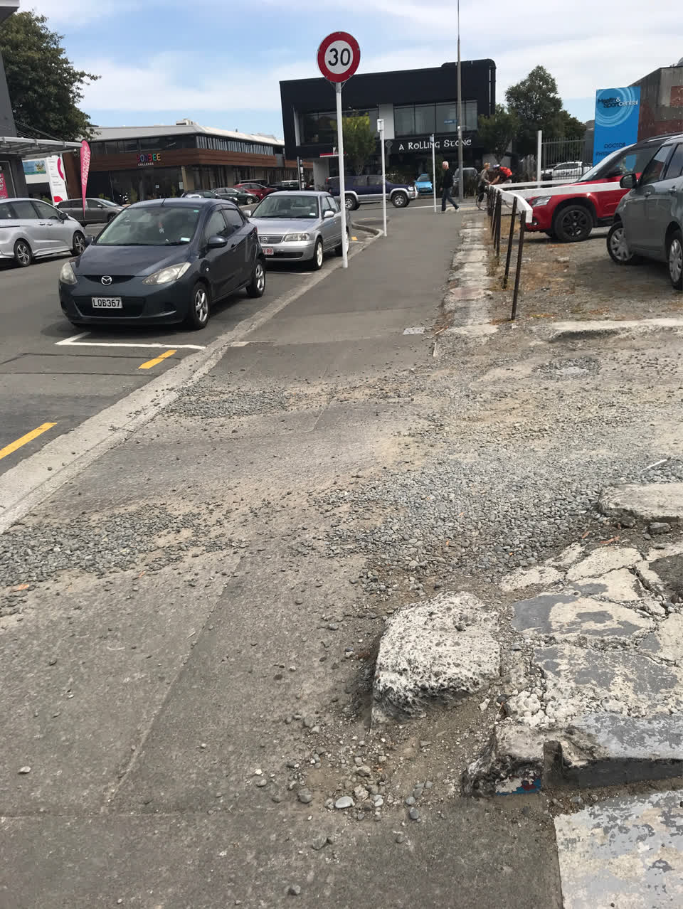 The photograph attached to this roading/streets report
