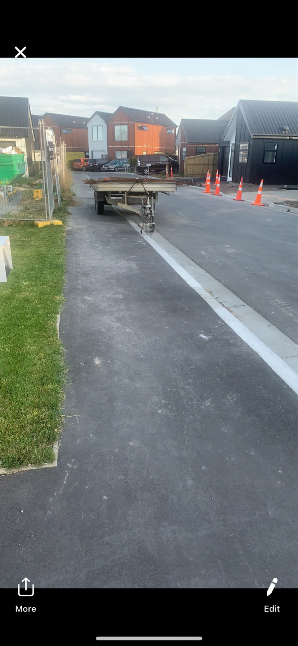 The photograph attached to this roading/streets report
