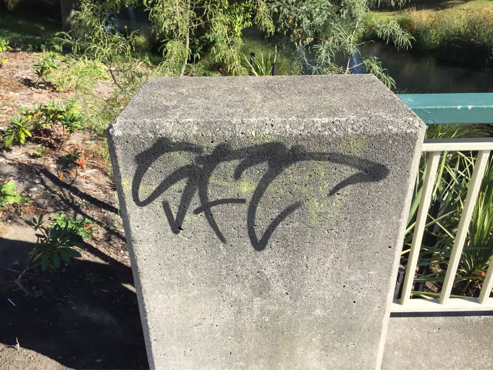 The photograph attached to this graffiti report