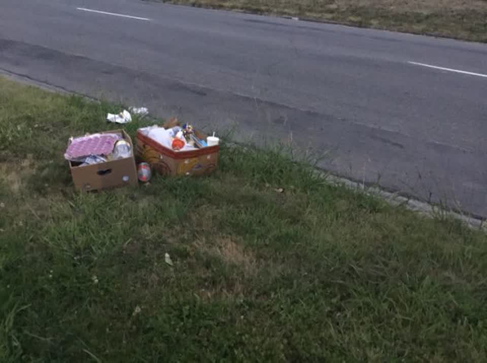 The photograph attached to this rubbish/recycling report