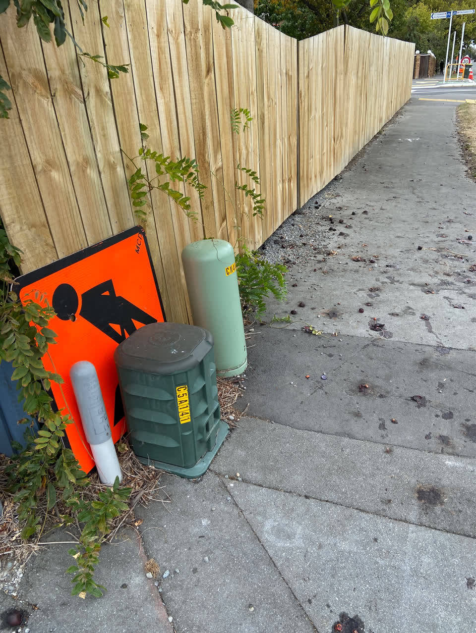 The photograph attached to this roading/streets report