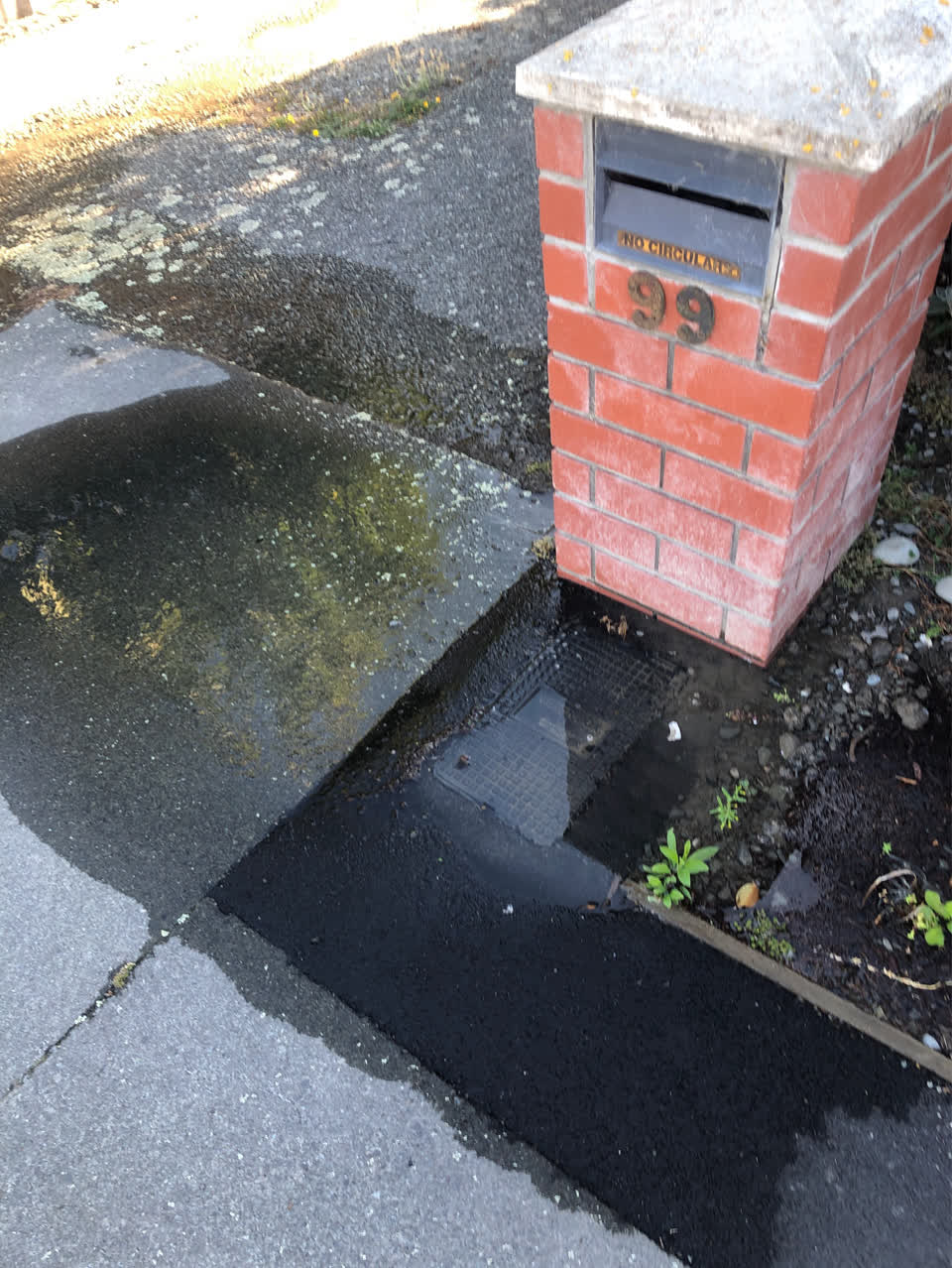 The photograph attached to this flooding report