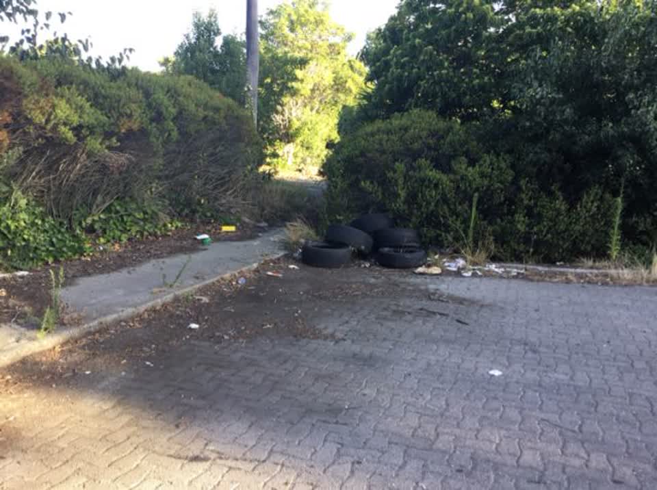 The photograph attached to this rubbish/recycling report