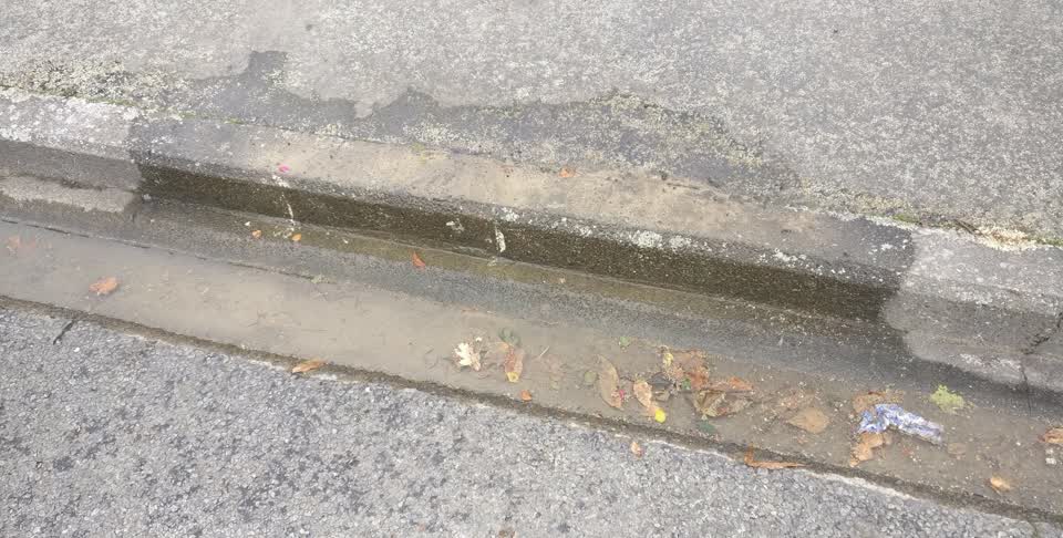 The photograph attached to this flooding report