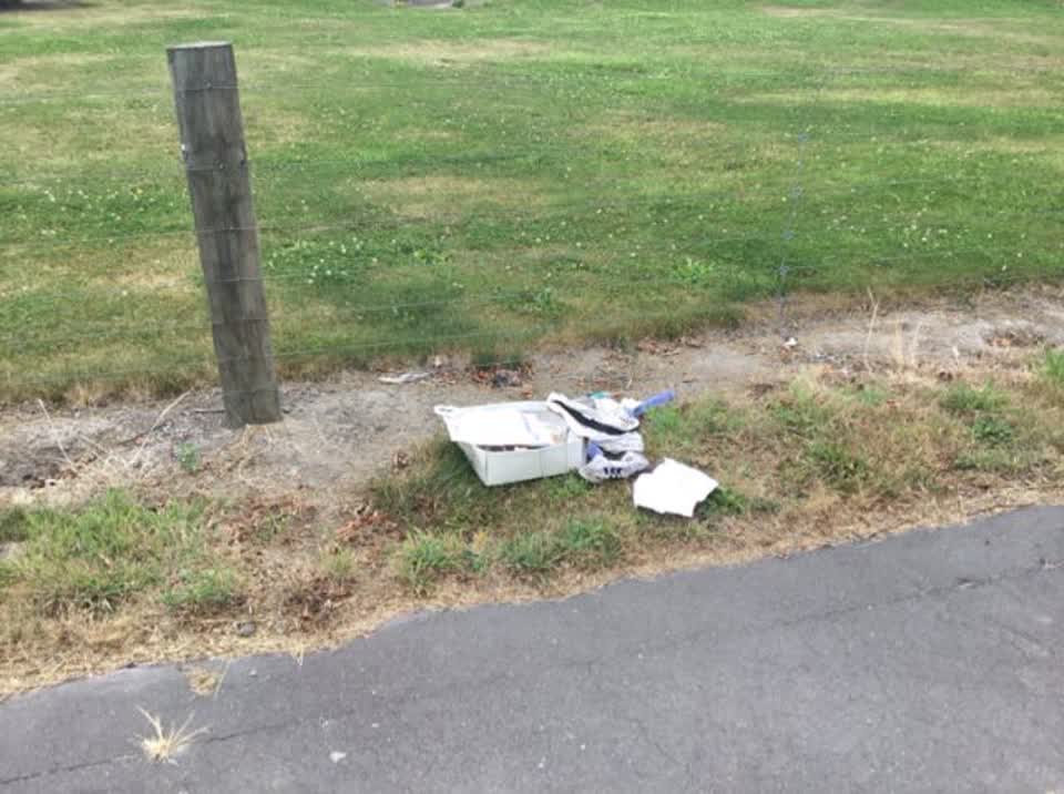 The photograph attached to this rubbish/recycling report