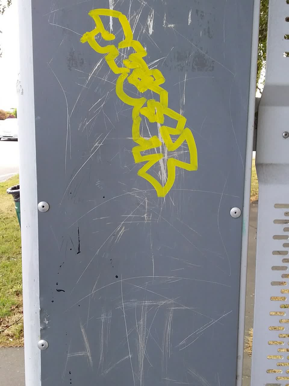 The photograph attached to this graffiti report