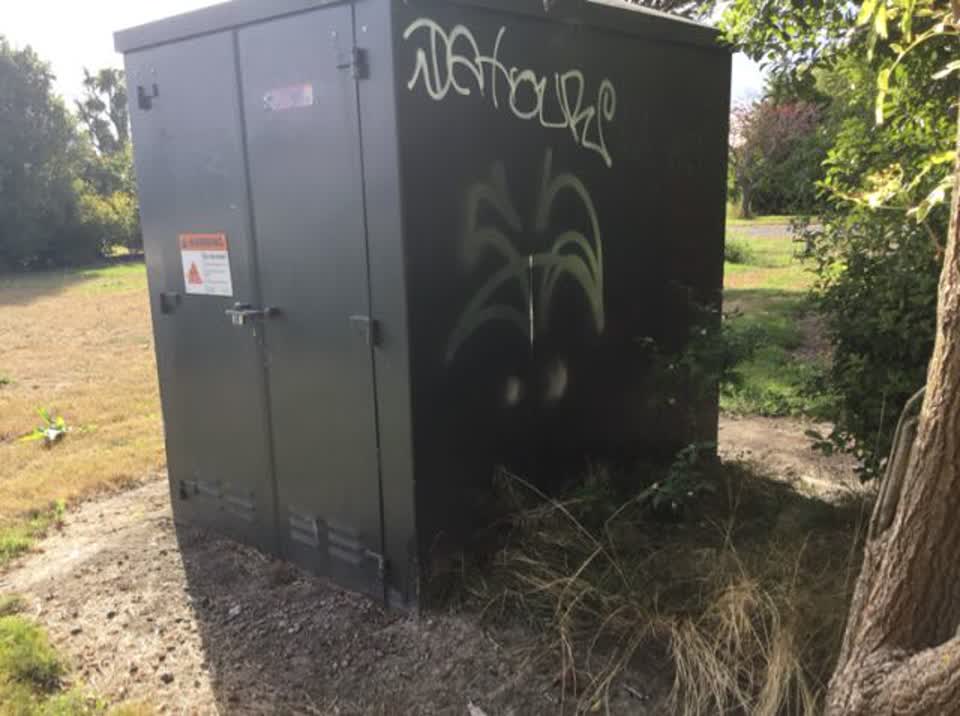 The photograph attached to this graffiti report