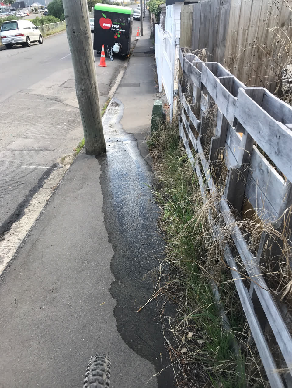 The photograph attached to this flooding report