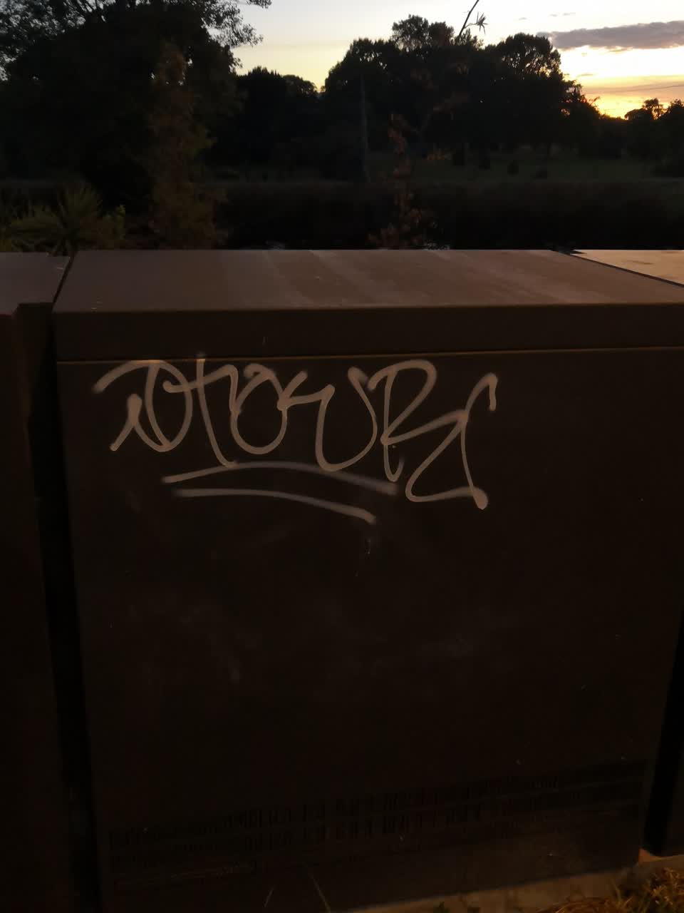 The photograph attached to this graffiti report