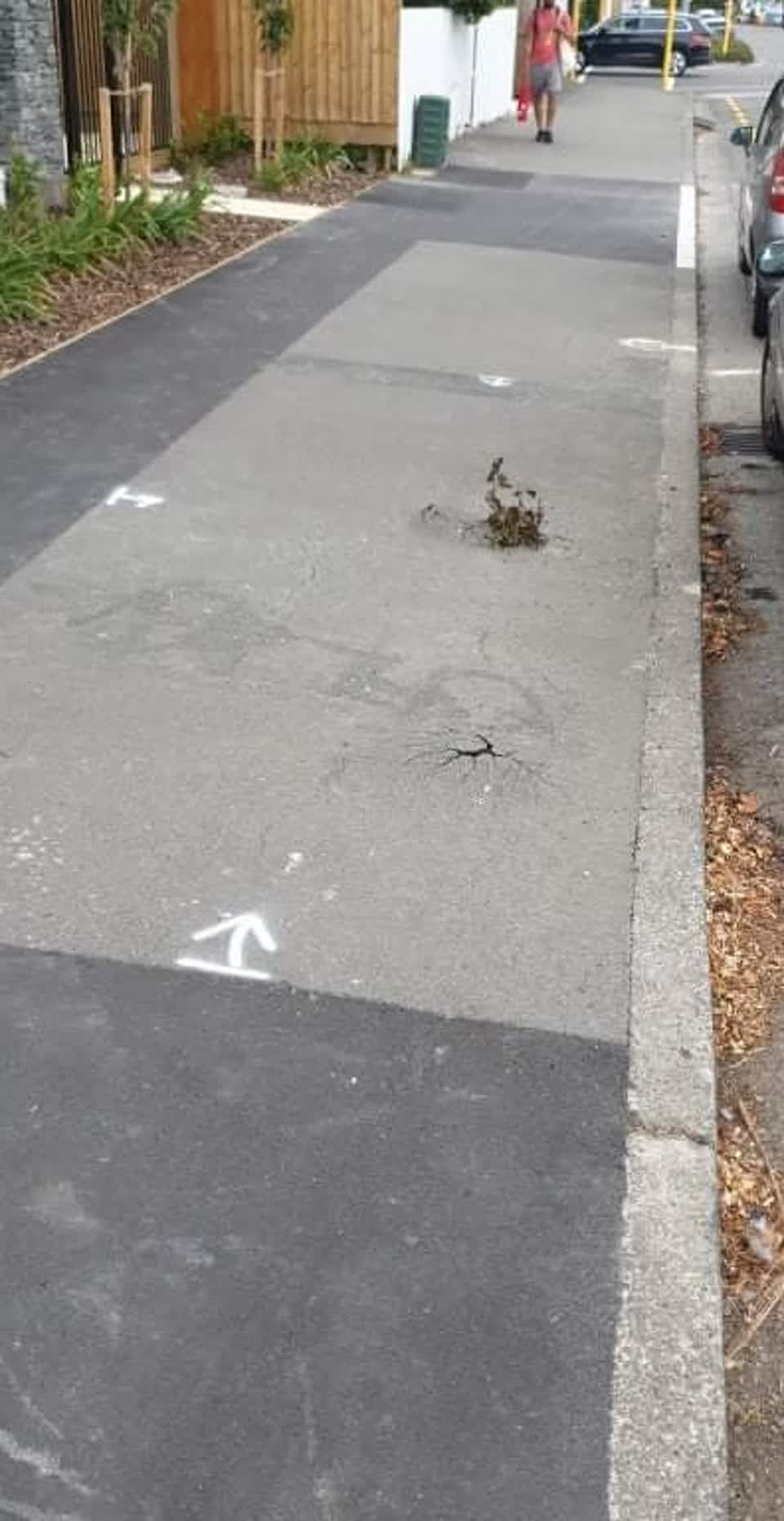 The photograph attached to this roading/streets report