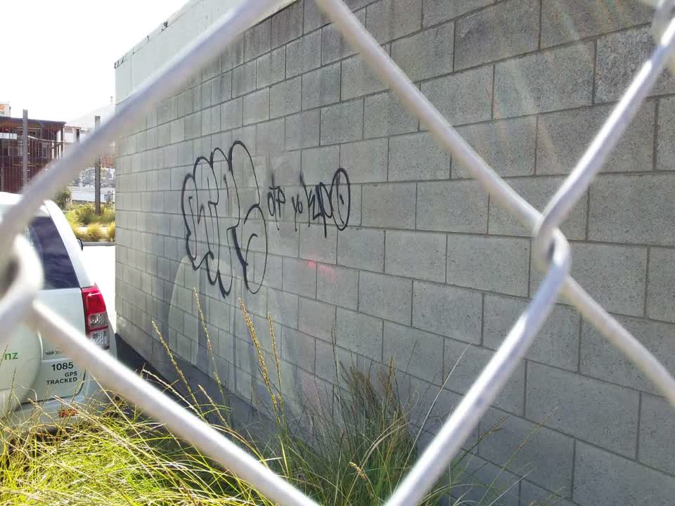 The photograph attached to this graffiti report