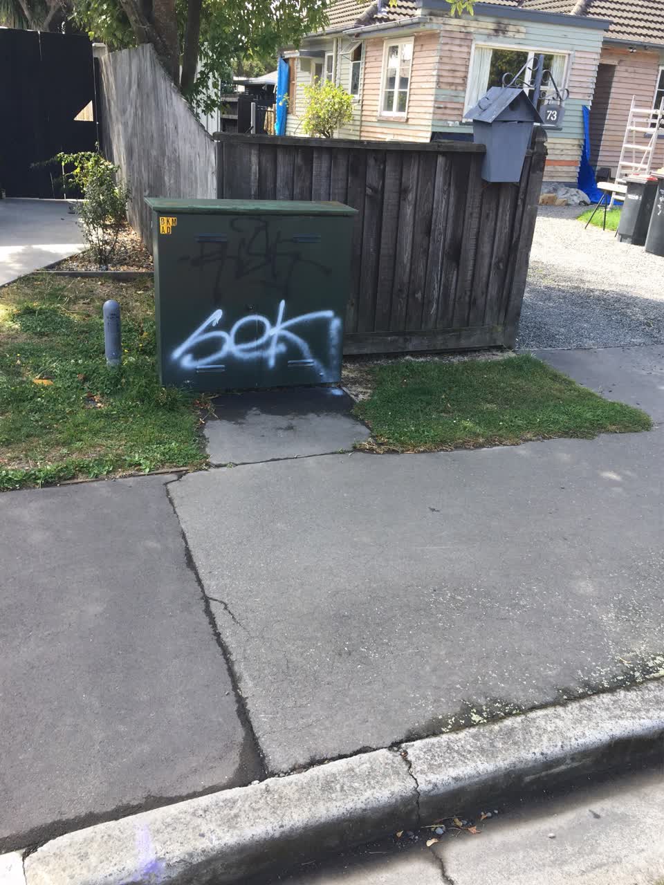 The photograph attached to this graffiti report
