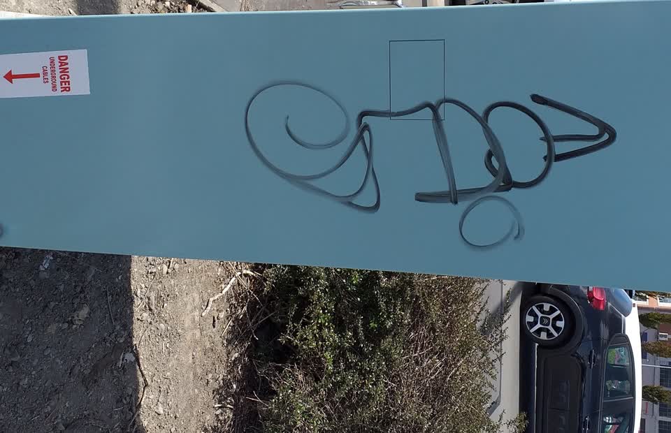 The photograph attached to this graffiti report
