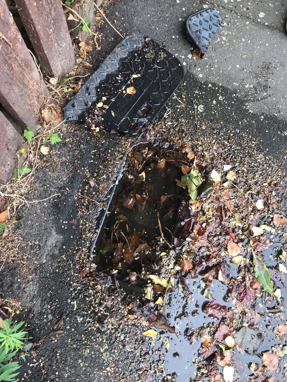 The photograph attached to this flooding report