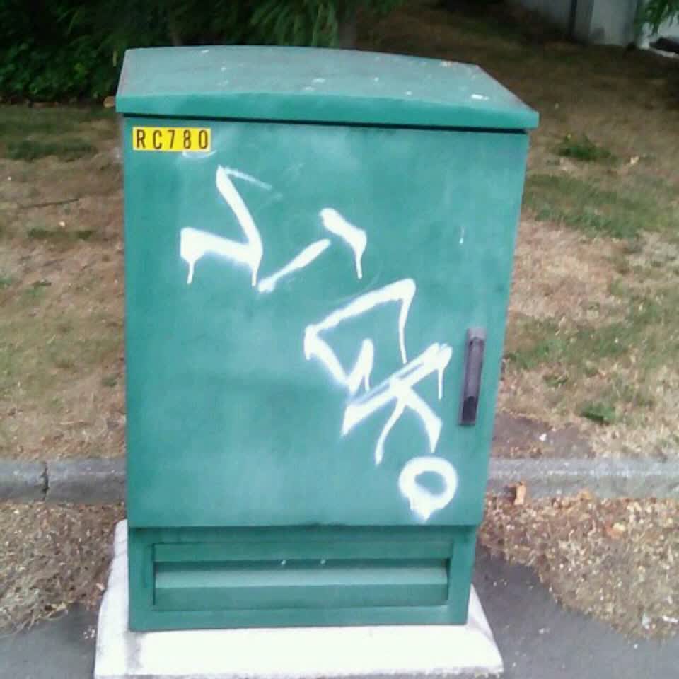 The photograph attached to this graffiti report