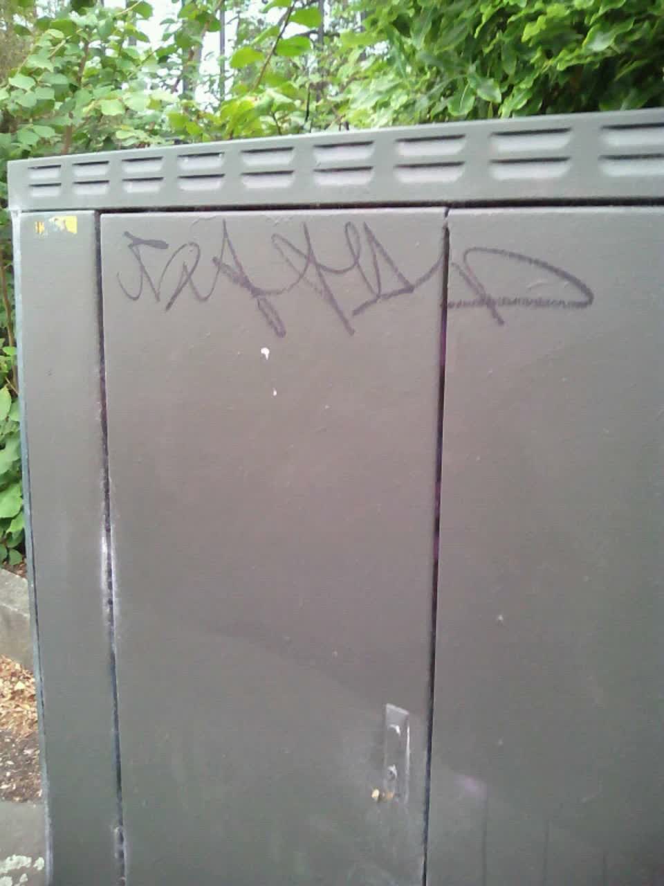 The photograph attached to this graffiti report