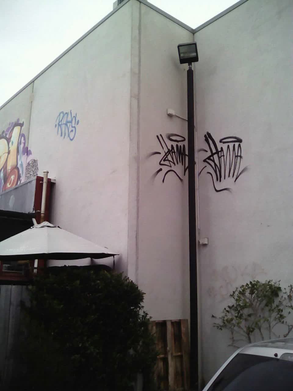 The photograph attached to this graffiti report