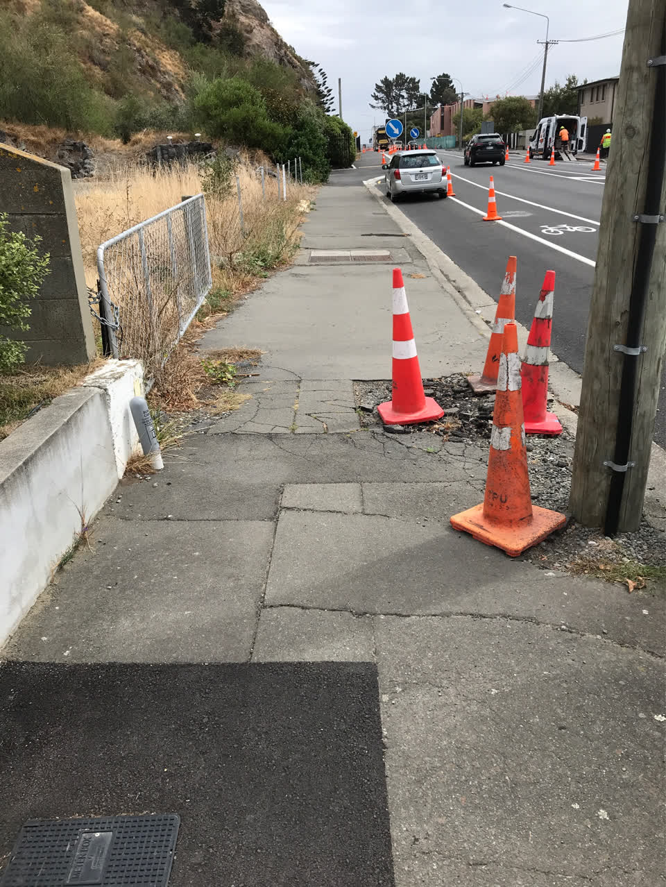 The photograph attached to this roading/streets report