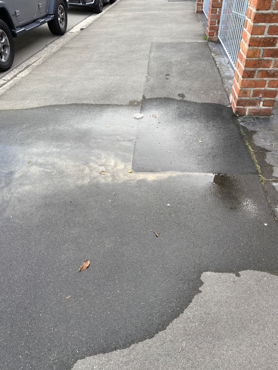 The photograph attached to this flooding report