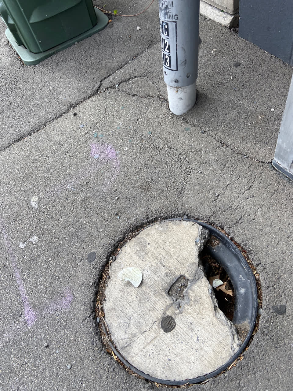 The photograph attached to this roading/streets report