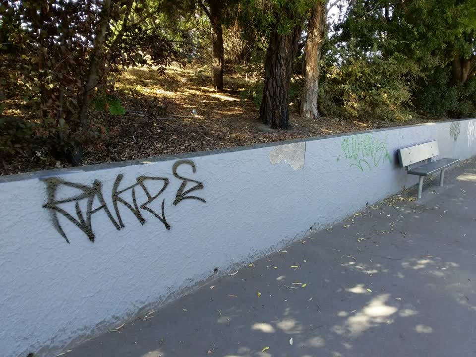 The photograph attached to this graffiti report