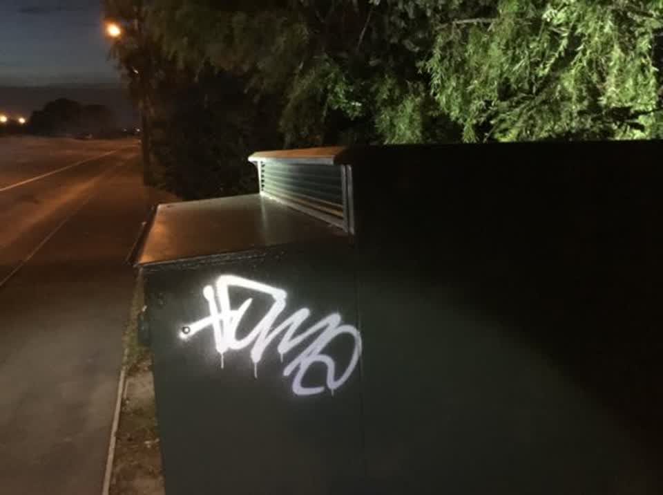 The photograph attached to this graffiti report