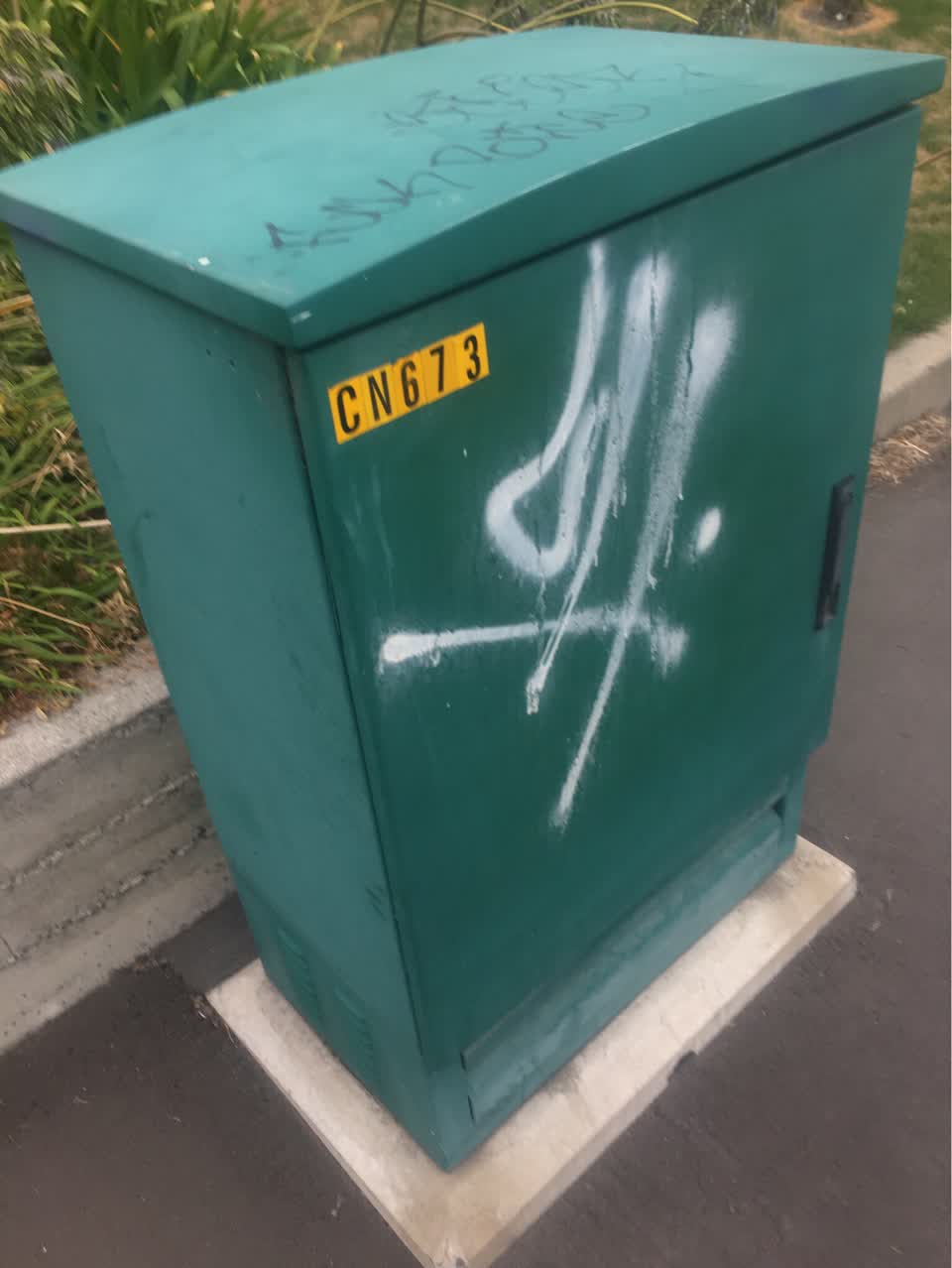 The photograph attached to this graffiti report