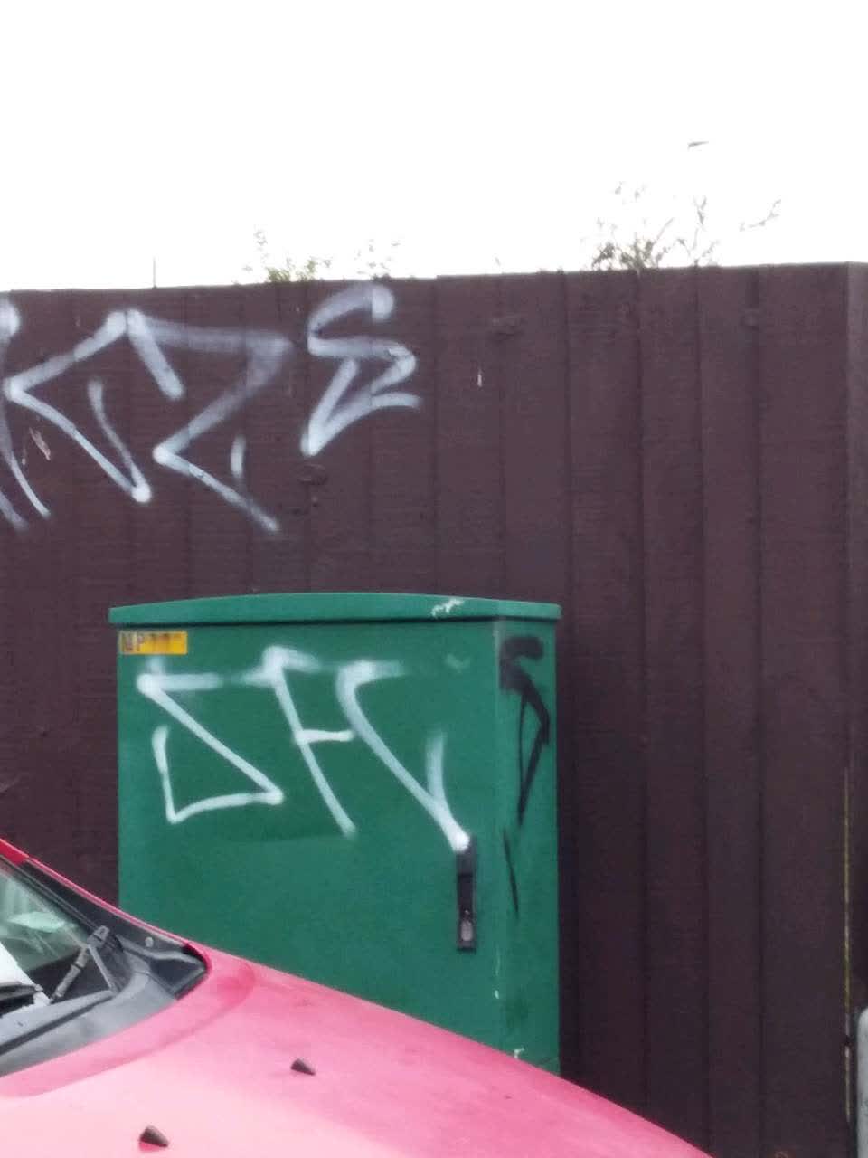 The photograph attached to this graffiti report