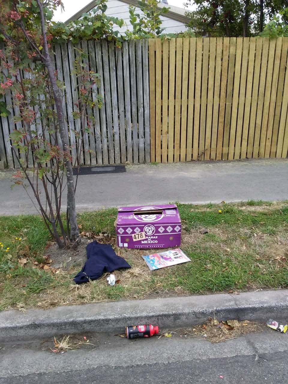 The photograph attached to this rubbish/recycling report
