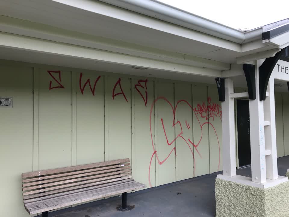 The photograph attached to this graffiti report