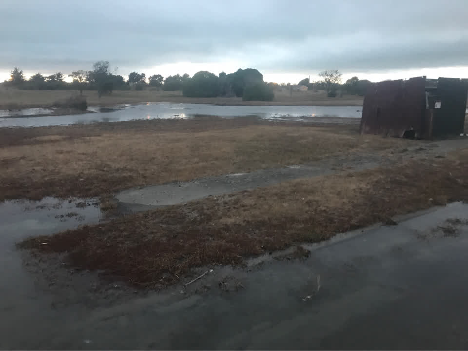 The photograph attached to this flooding report