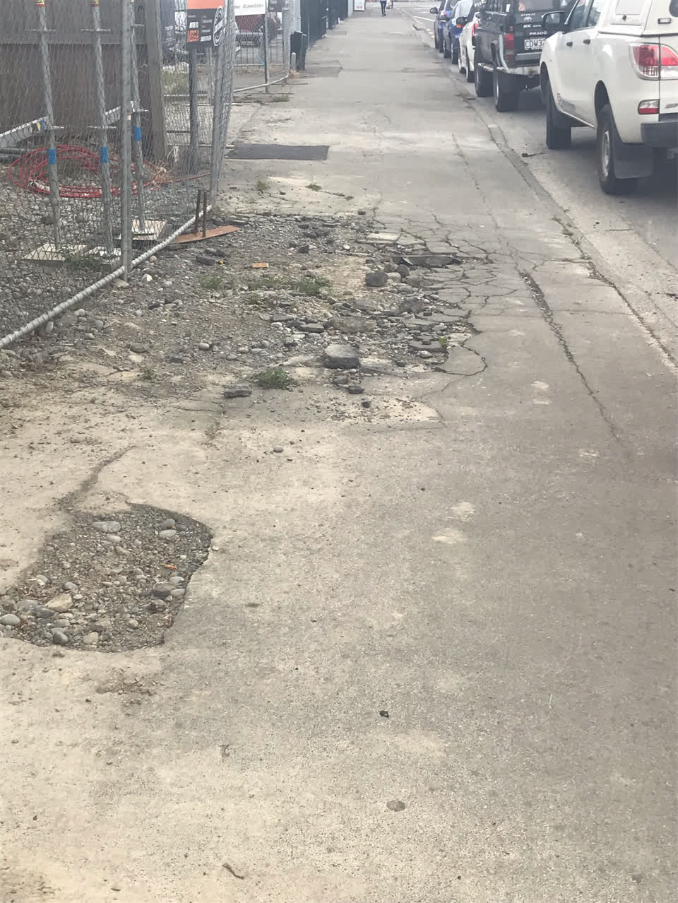 The photograph attached to this roading/streets report