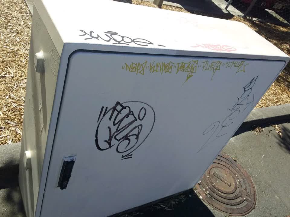 The photograph attached to this graffiti report