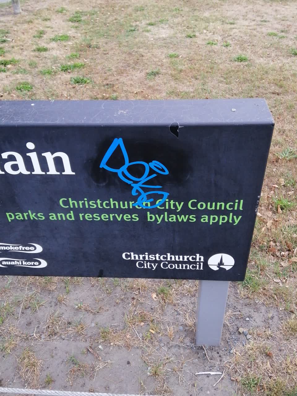 The photograph attached to this graffiti report