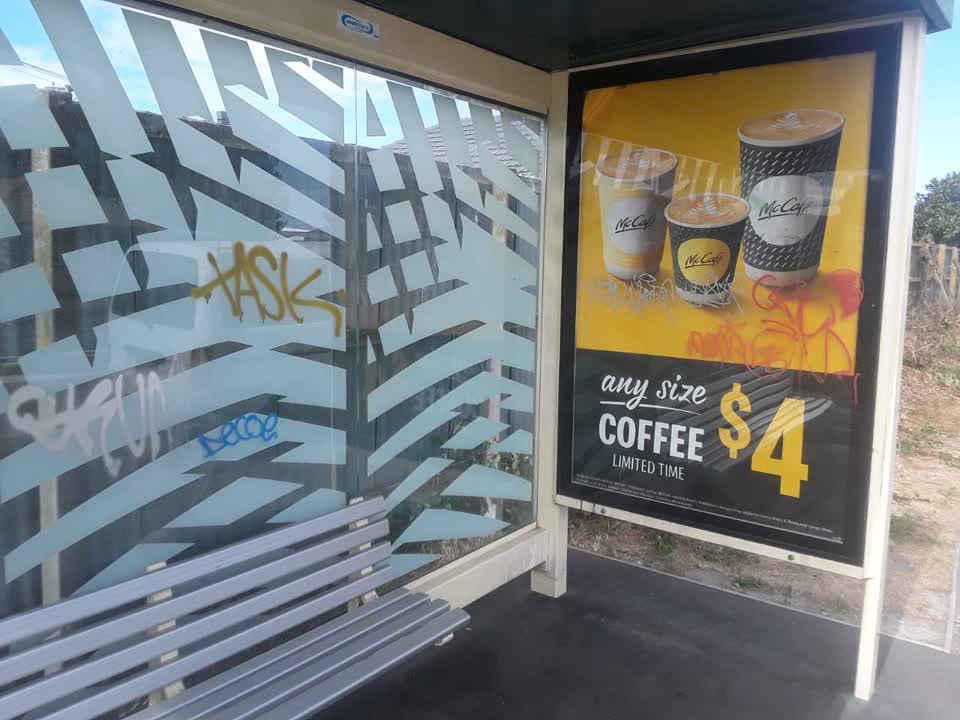 The photograph attached to this graffiti report