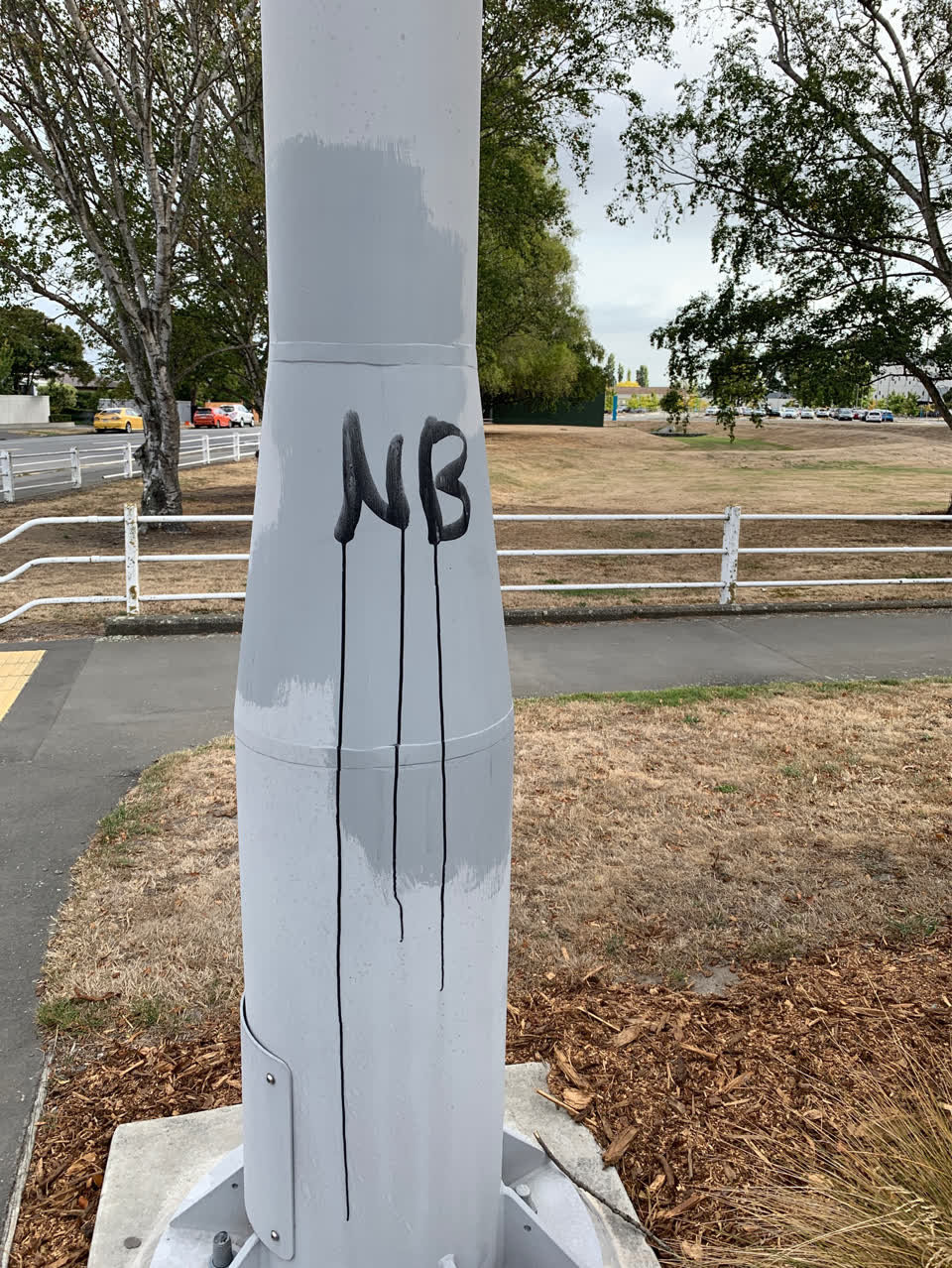 The photograph attached to this graffiti report