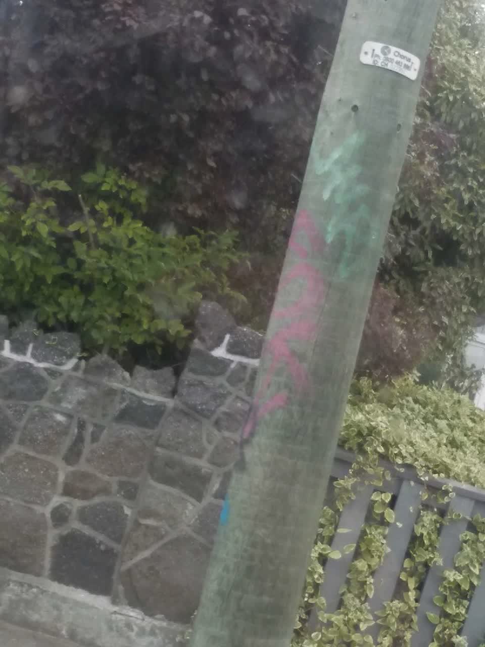 The photograph attached to this graffiti report