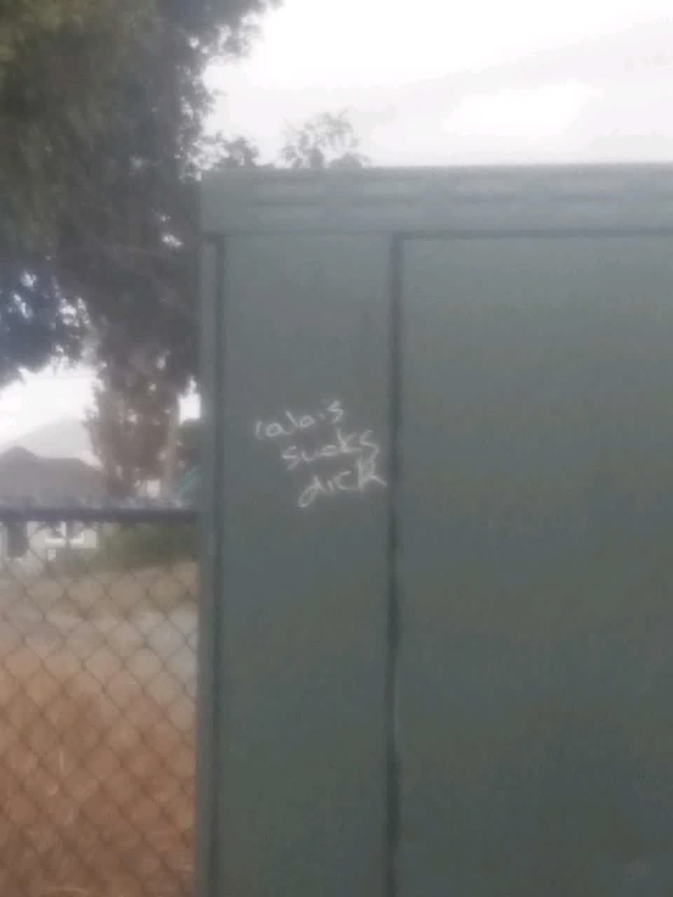 The photograph attached to this graffiti report