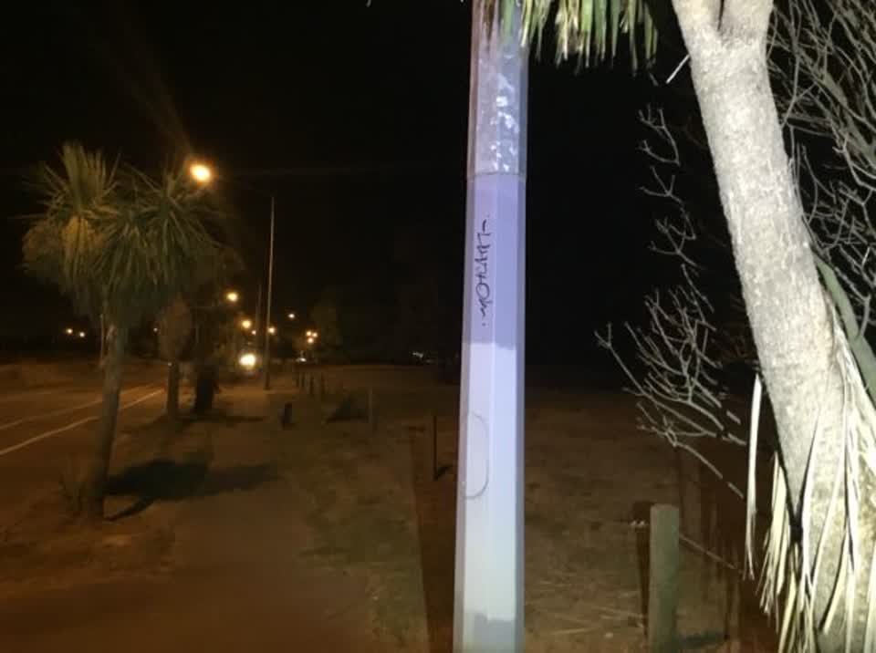 The photograph attached to this graffiti report